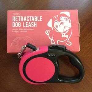 Taglory Retractable Pink Small to Medium Dog Leash *New with Box*